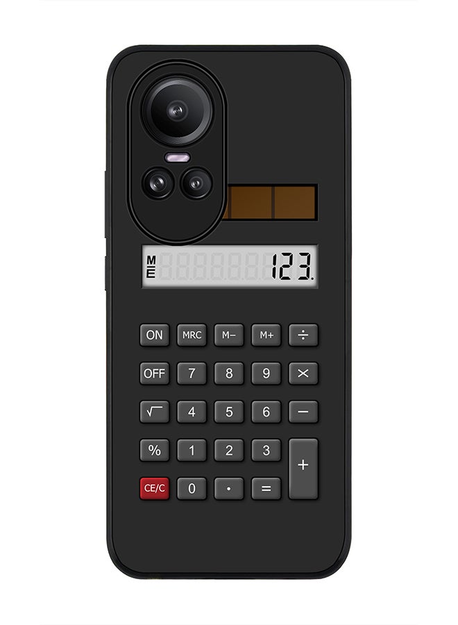 Stylizedd Rugged Black Edge case for Oppo Reno10 / Oppo Reno10 Pro, Custom Slim fit Flexible Anti Drop Thin Phone Case Cover - Calc (Black) - Image 1