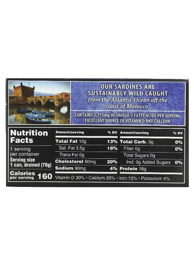 Crown Prince Natural Crown Prince Natural, Wild Caught Sardines, In Water, 4.25 oz (120 g)  - Image 2