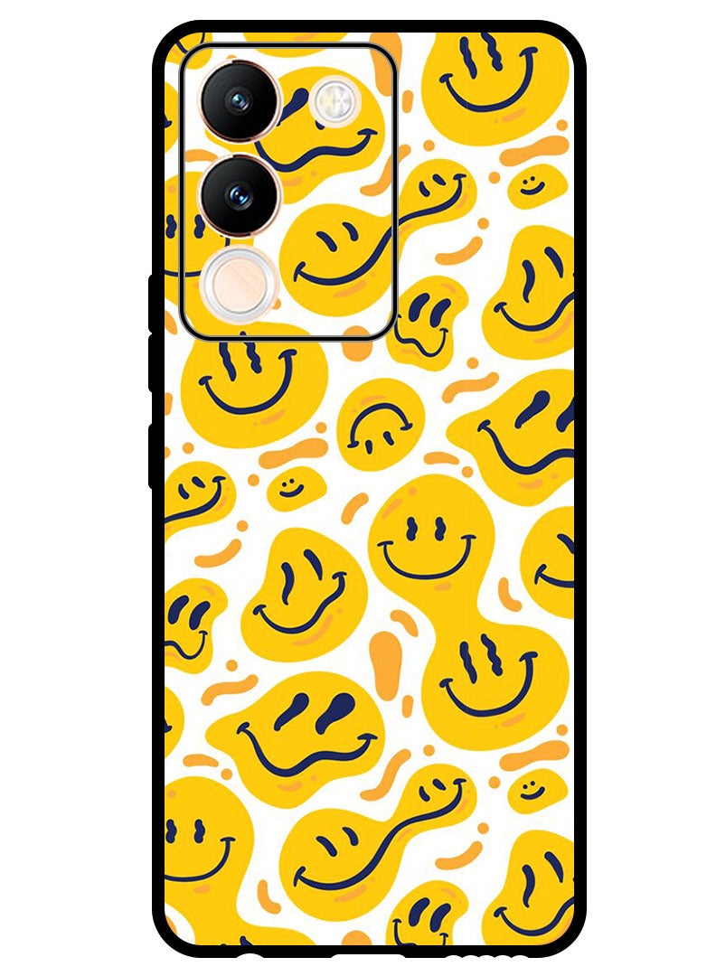 Theodor Protective Case Anti Scratch Shock Proof Bumper Cover For Vivo Y200 Smileys Yellow - Image 1