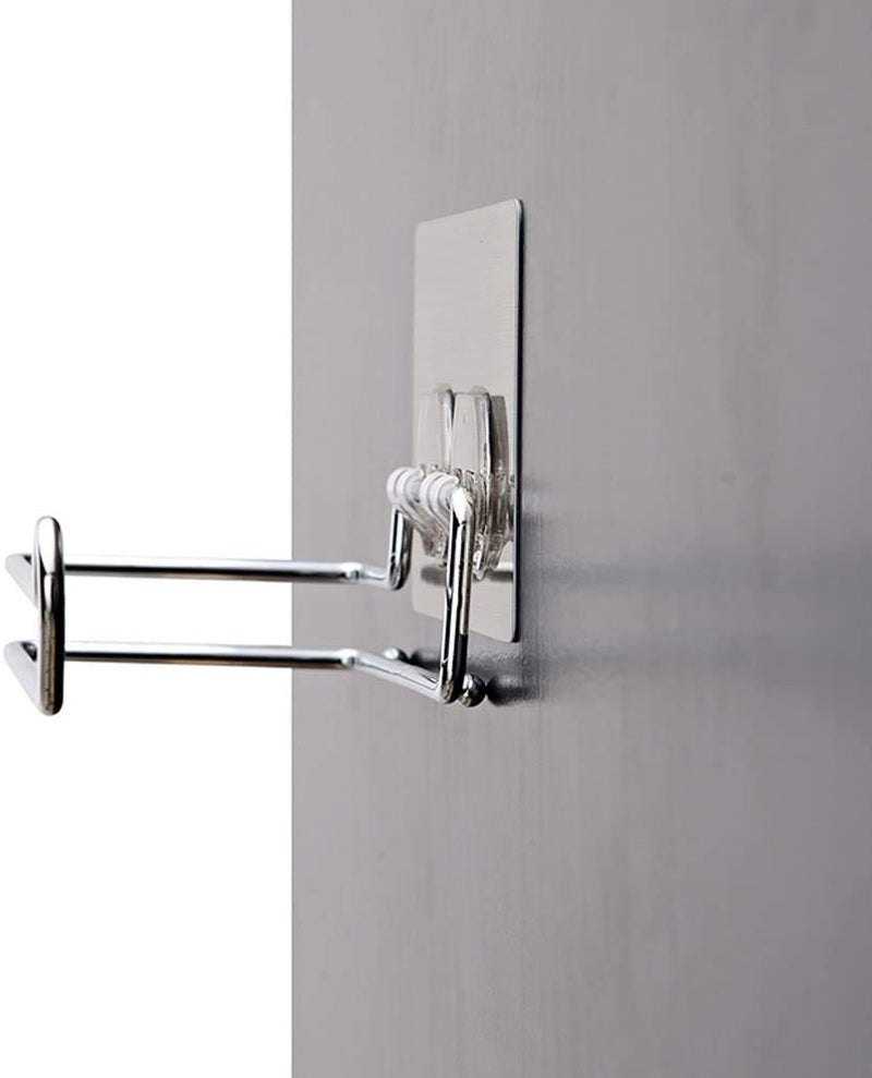 Luvina Self Adhesive Toilet Paper Holder Stainless Steel Tissue Paper Roll Holder Towel Holder with No Drilling Sticker - Image 5