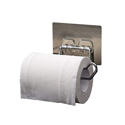Luvina Self Adhesive Toilet Paper Holder Stainless Steel Tissue Paper Roll Holder Towel Holder with No Drilling Sticker - Image 4