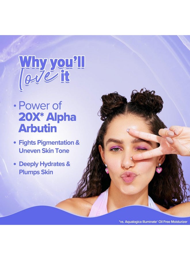 Aqualogica Lluminate+ 20X* Alpha Arbutin Luminous Essence Serum - 50Ml|Power Of 20X* Alpha Arbutin | Fights Pigmentation & Uneven Skin Tone | Hydrates & Plumps Skin  - Image 3