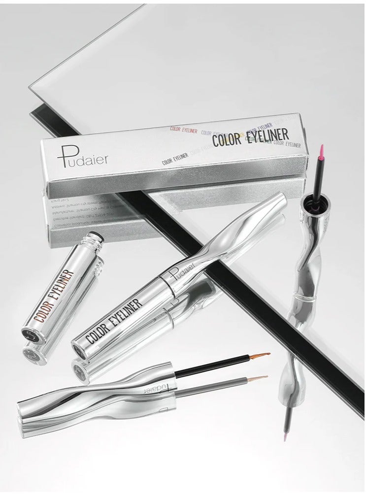 pudaier Color Eyeliner Liquid Eyeliner Pen Quick Drying Easy to Color Glitter and Matte Precision Fine Tip Eye Liner Makeup No Flaking No Smudging Waterproof and Long Lasting Eyeliner Pencil Celestial Blue 21 - Image 2