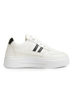 Desert Chic And Comfy , Women's Side Colored Flat Sneakers  - Image 1