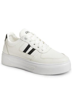 Desert Chic And Comfy , Women's Side Colored Flat Sneakers  - Image 2