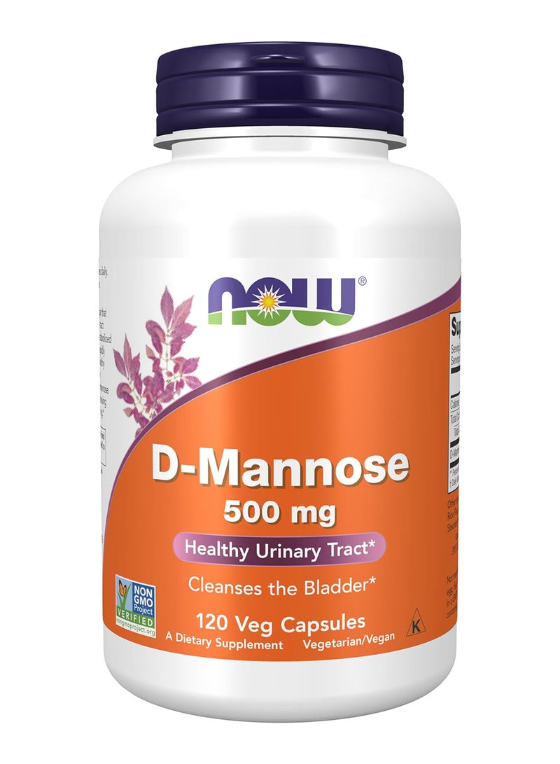 now D-mannose 500 Mg 120 Veggie Caps - Image 1