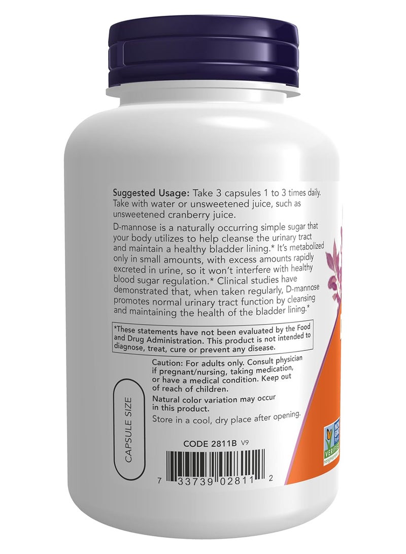 now D-mannose 500 Mg 120 Veggie Caps - Image 3