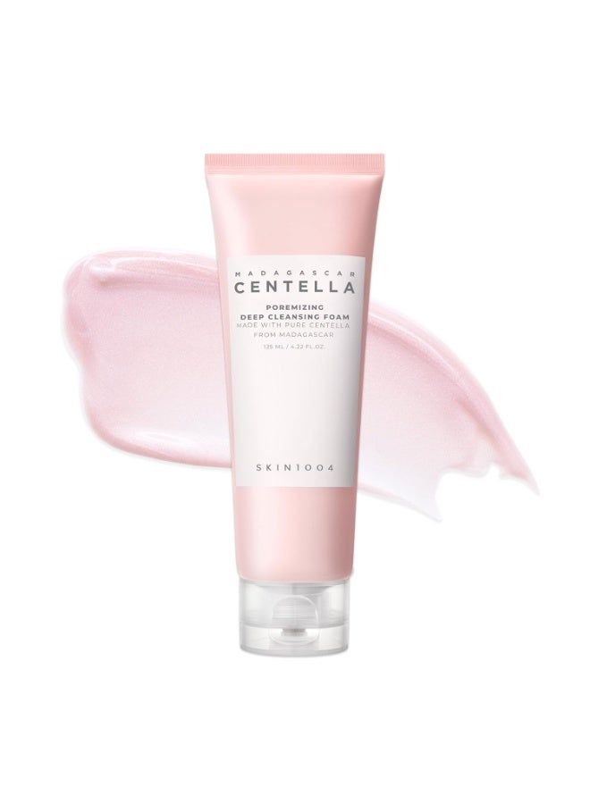 سكين1004 SKIN1004 ماداغاسكار سنتيلا أسياتيكا رغوة تنظيف عميق مخصصة للمسام، مزيل مكياج، منظف وجه كوري مع ملح الهيمالايا الوردي لتنظيف مسام الوجه | 125 مل - Image 1