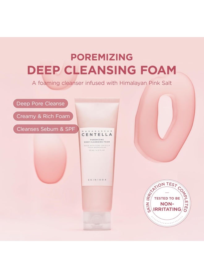 سكين1004 SKIN1004 ماداغاسكار سنتيلا أسياتيكا رغوة تنظيف عميق مخصصة للمسام، مزيل مكياج، منظف وجه كوري مع ملح الهيمالايا الوردي لتنظيف مسام الوجه | 125 مل - Image 2