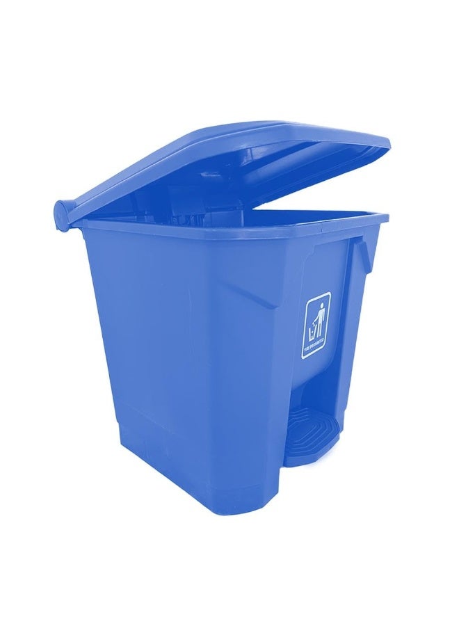 AKC Garbage Trash Can with Centre Pedal, High Density Polyethylene (HDPE) Heavy-Duty Plastic Bins (BLUE, 30 Liters)  - Image 1