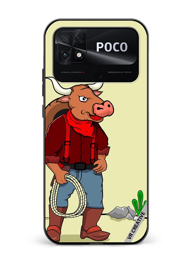 VR CREATIVE Protective Case Cover For Xiaomi Poco C40 Taurus Man Design Multicolour - Image 1