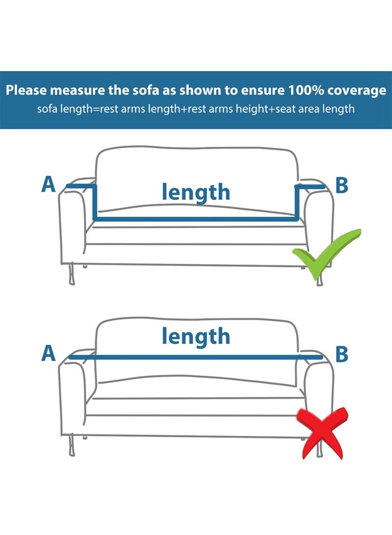 Sharpdo Solid Color Soft And Comfortable Elastic Sofa Cover With Retractable Length And Dust And Dirt Proof (Pillow case not included) - Image 4