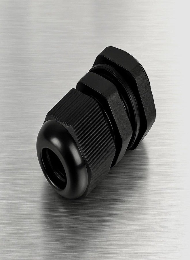 MGI SpeedWare Strain Relief Nylon Cord Grip Cable Glands, 5-Pack Black (1/2" NPT) - Image 2