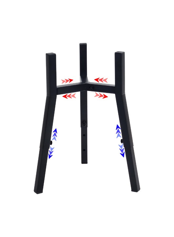 أن ان سي بيتس حامل وعاء مرتفع قابل للتعديل، حامل تغذية الحيوانات الأليفة المتين للكلاب الصغيرة والكبيرة، حامل وعاء 37 سم مع لحام صلب، غير قابل للانزلاق وصديق للحيوانات الأليفة، حامل وعاء مرتفع ومحطة تغذية (أسود) - Image 1