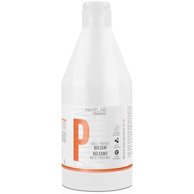 Salerm - HAIR CONDITIONER - MULTI-PROTEIN BALM HAIR LAB - 600 ML - REPLENISHES THE LACK OF NATURAL KERATIN - PROVIDES BODY TO THE MANE - STRENGTHENS AND REPAIRS HAIR - PARABEN-FREE - Image 2