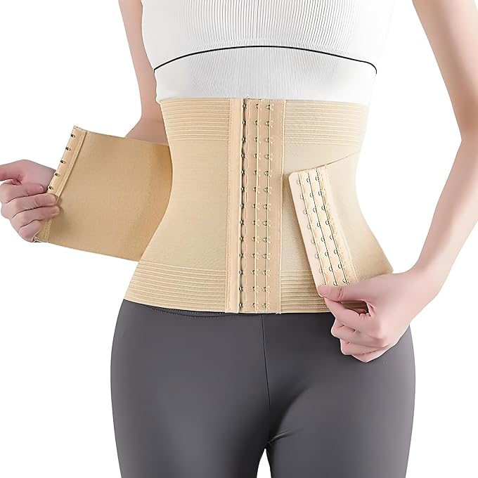Slimming Belt, Corset Women'S Waist Trainer, Fitness Belt, Adjustable, Can Also Be Used As A Slimming Belt And Waist Trainer, Beige, 3Xl (77.5-85Kg - Image 1