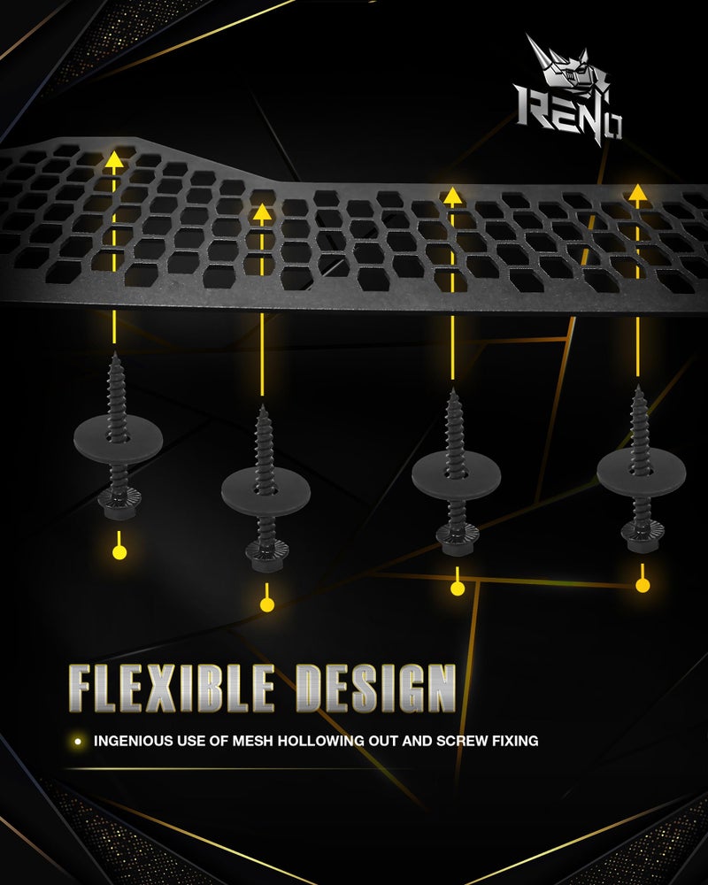 RENO Mud Flaps, Driver + Passenger Sides Splash Guards Heavy Duty Vehicle Sediment Protection Compatible with Universal Off-Road Vehicle RV Vans Truck Mud Flap (Front + Rear, 4PCS) - Image 5