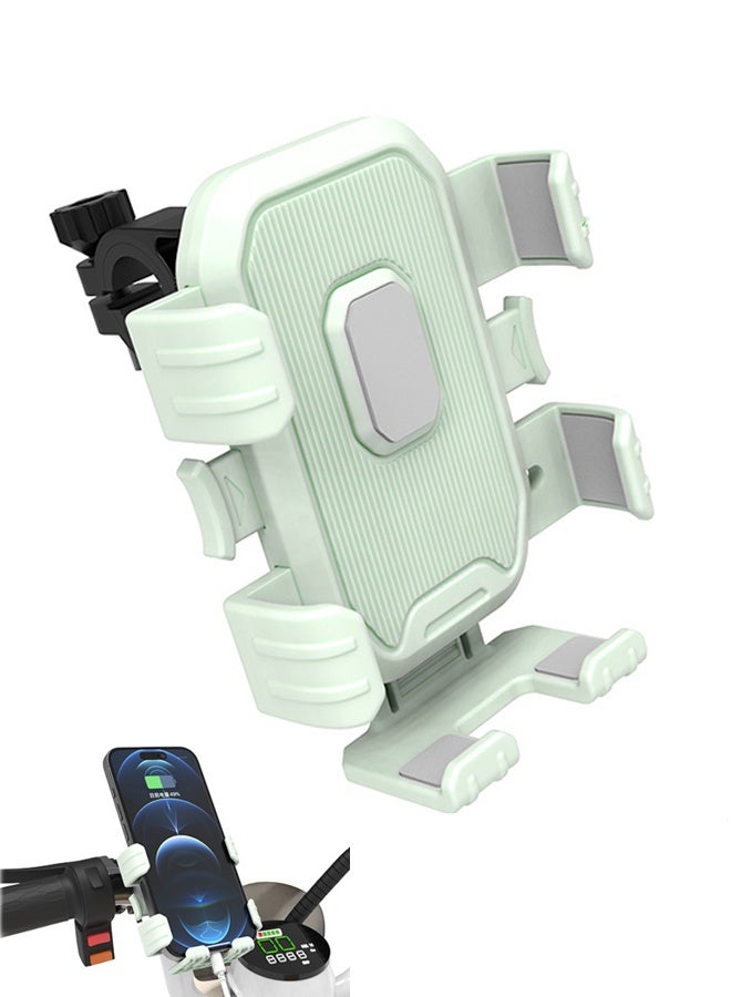 Universal Bike Phone Holder, 360° Rotatable Motorcycle Phone Mount with Anti-Shock Silicone, Compatible with 4.7-7.2 Inch Smartphones, Hands-Free Navigation Stand for Electric Scooter Bicycle Handlebar - Image 1