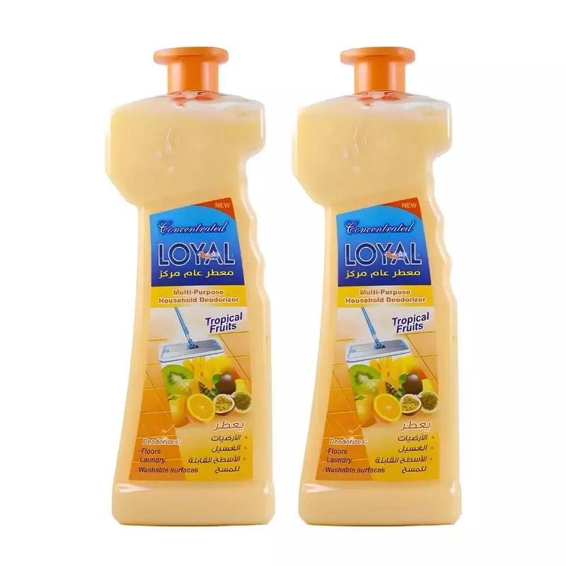Loyal Concentrated Tropical Fruits Scented Multi-Purpose Household Deodorizer- 2X2100ml Super Saving Pack