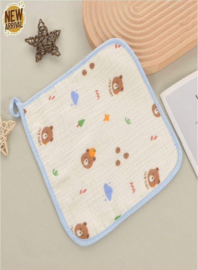 TERI BERI Premium Muslin Baby Washcloth – Ultra Soft Organic Cotton Face Towel for Newborns & Toddlers | Gentle Bath, Face & Feeding Wipes | Quick Dry, Reusable Baby Muslin Washcloth (5) - Image 1