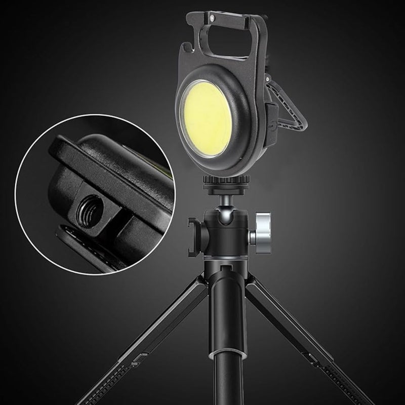 Mini Rechargeable Keychain Flashlight USB COB Light Portable Torch For Camping Hiking Emergency - Image 4