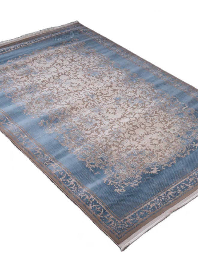 Almas Kavir Carpet Carpet Woven Rug in Soft Texture | Heritage Incense Design - Blue | Size - 150x225 cm (5x7 ft) | For Medium Sized Family room, Bedroom with queen beds, 4-6 seater Dinning area, Entry hallways & Foyers - Image 5