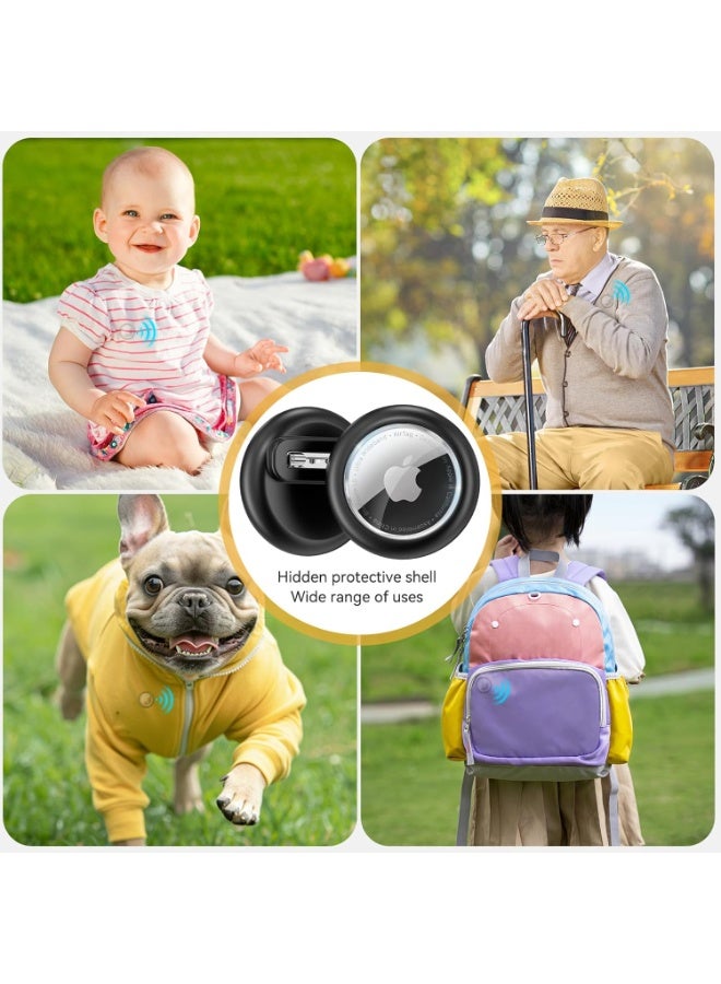 WAEKIL 4PC Anti-Lost AirTag Holder for Kids – Compatible with Apple AirTag Tracker, Hidden Design with Invisible Pin and Waterproof Cover, Ideal for Children, Elderly, Clothing, Luggage, Shoes, and Backpacks - Image 5