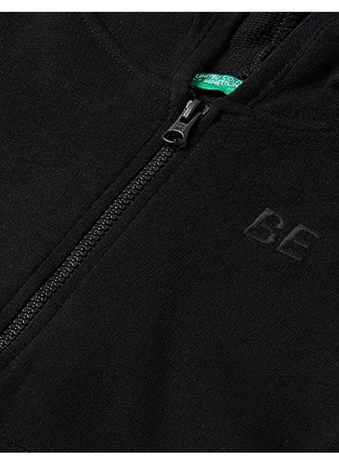 UNITED COLORS OF BENETTON - Zip-Up Sweatshirt With "Be" Embroidery - Image 1
