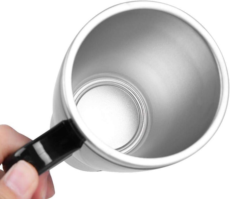 klarako Car Electric Cup, 450ml Stainless Steel Heating Cup Coffee Tea Drinking Cup, Self Heating Coffee Cup for Winter Travel(Black)(12V) - Image 4