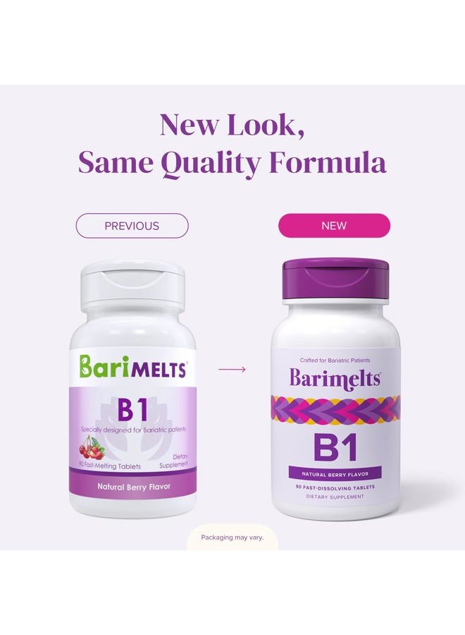 Barimelts Vitamin B1-90 Fast-Dissolving Tablets (3-Month Supply) - Sugar-Free Bariatric Vitamins for Women, Natural Berry Flavor​ - Image 2