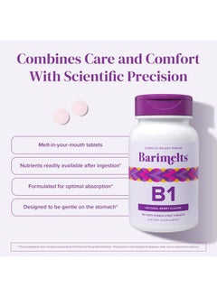 BariMelts Barimelts Vitamin B1-90 Fast-Dissolving Tablets (3-Month Supply) - Sugar-Free Bariatric Vitamins for Women, Natural Berry Flavor​  - Image 4