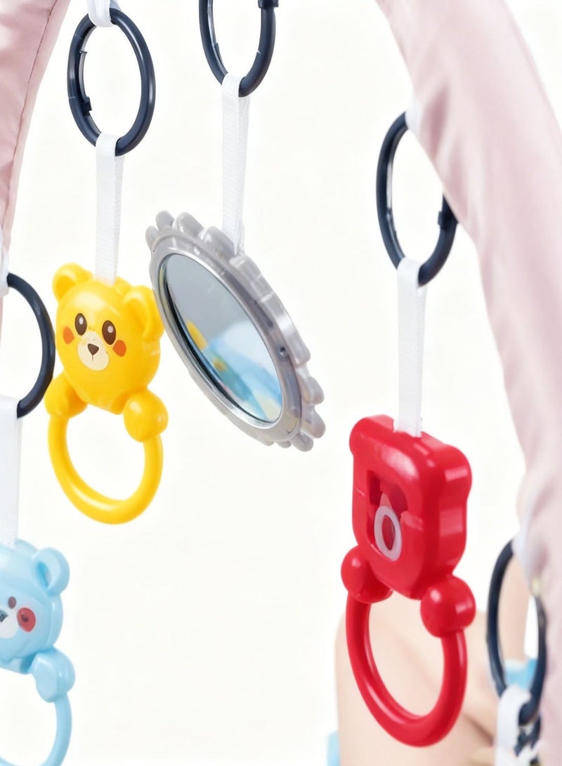 يولين سجادات لعب للأطفال، بساط لعب داخلي غير سام مع ألحان وخشخشة، مركز أنشطة موسيقية متعدد الألوان، بساط لعب بيانو مع ركلات، وقت الاستلقاء على البطن، بساط مبطن للأطفال حديثي الولادة والأطفال الصغار - Image 2