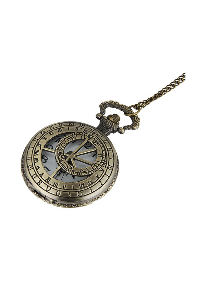 Retro Hollow Alloy Analog Pocket Watch 8004 - Image 1