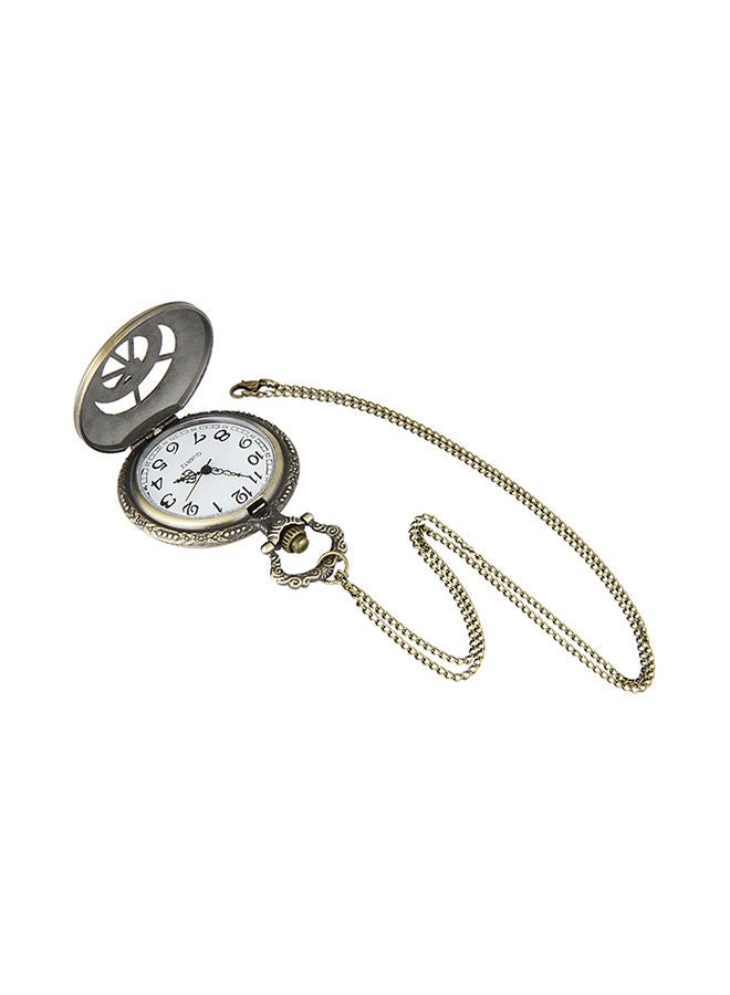 Retro Hollow Alloy Analog Pocket Watch 8004 - Image 2