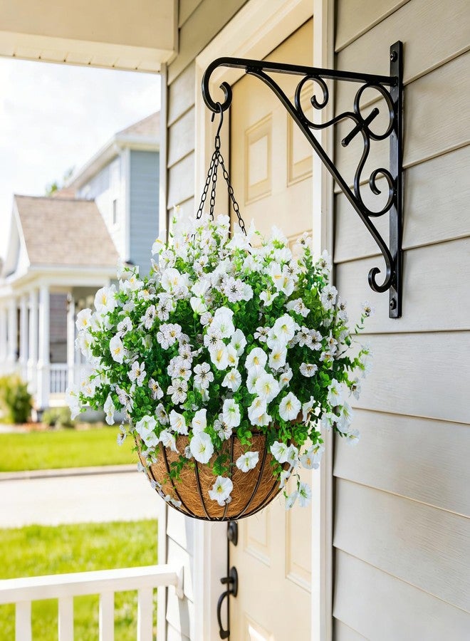 Hrobek Artificial Flowers for Outdoors Faux Plants Outside Indoor,Realistic UV Resistant Silk Fake Daisy Morning Glory for Home Patio Garden Back Yard Front Porch Decor Spring Summer(12 Bunches,White) - Image 5