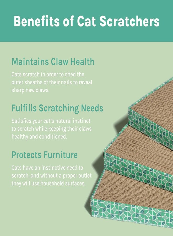 Kitty City 2‑Pack Fish Corrugate Cat Scratcher Pads - Horizontal Nail Filing Scratch Mat, Durable Couch Lounger Bed Alternative, Cat Scratch Toy, Kitty Enrichment & Play, 17” x 8” Each - Image 4
