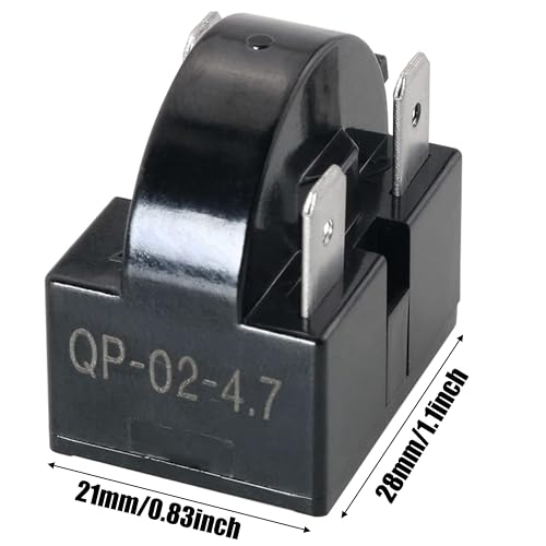 KWEOTUGO QP2-4R7 QP2-4.7 4.7 Ohm PTC Starter Relay & Overload Protector, 3 Pin, Fits Whirlpool Frigidaire Kenmore Galanz Haier Maytag Mini Fridge & Wine Cooler - Image 2