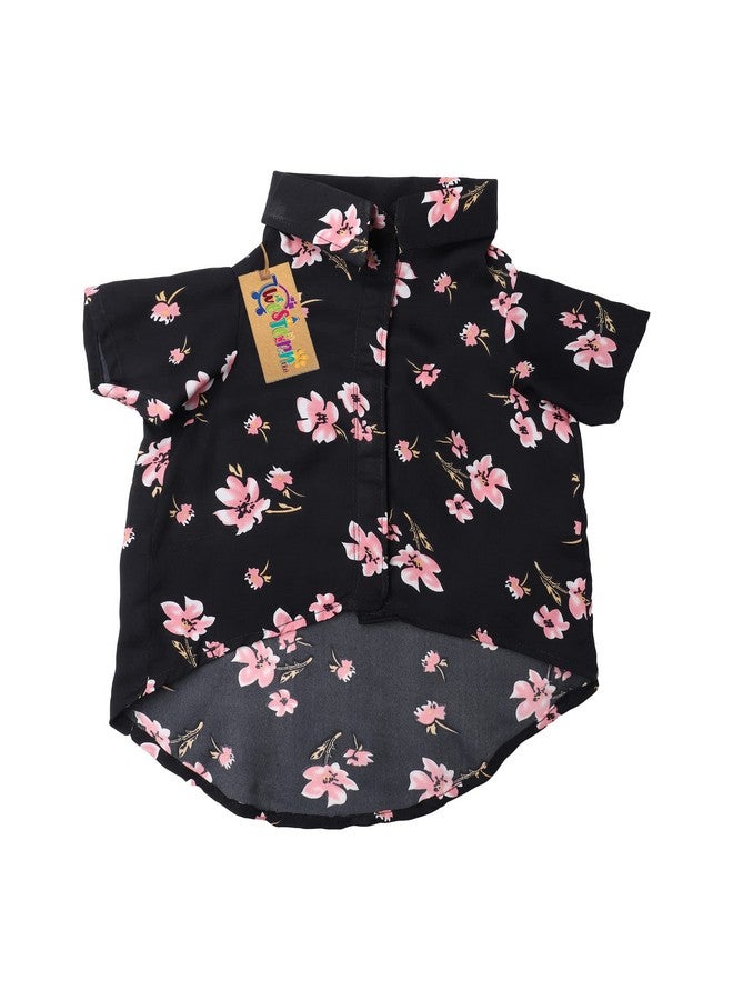 ويستيرن إرا قميص مطبوع عصري فائق النعومة، ملابس كلاب مريحة للغاية، قميص كلاب أساسي قابل للتنفس مطبوع عليه قطن، قميص خفيف الوزن ورقيق لكلبك الغاضب (كبير جدًا - 30 بوصة) (طبعة زهور سوداء) - Image 5