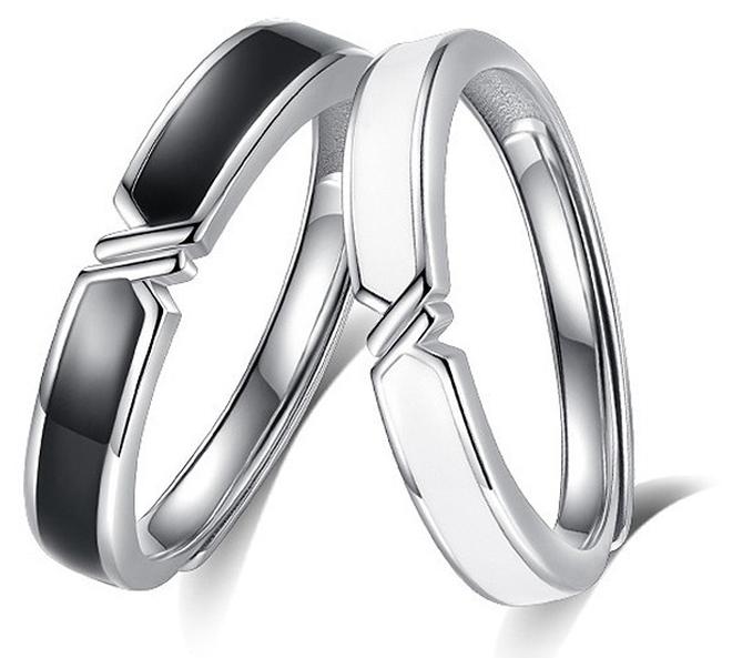 Beyond Couples Promise Rings, Anti Fading Titanium Engagement Ring, Suitable As A Couple Gift and Wedding Ring (Silver) - Image 1
