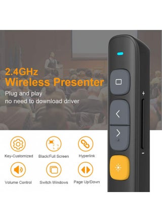 NORWII N29 Wireless Presenter Presentation Clicker, 330FT Long Contol Range Hyperlink Volume PowerPoint Clicker Presentation Remote Slide Advancer for Laptop Computer - pzsku/Z64E7399743030662C8F8Z/45/1748956608/50f9dbc2-f10e-4bdc-9698-778aa67d0f1d