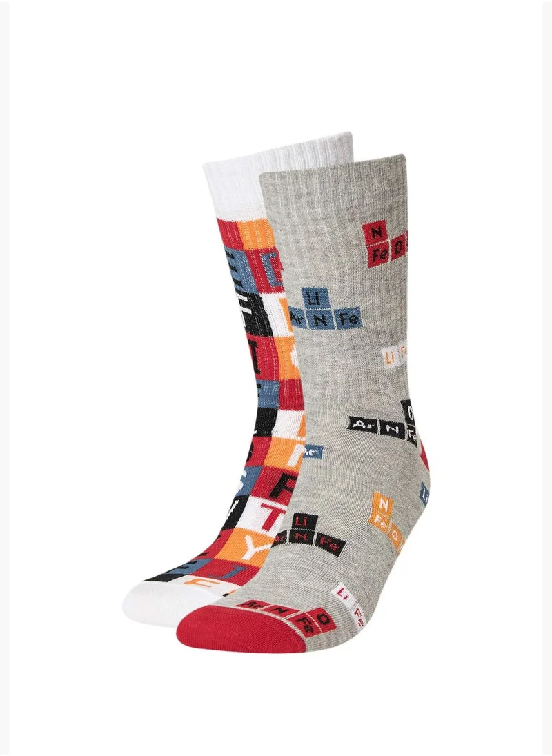ديفاكتو 2 Pack Letter Print Socks