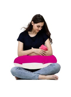Get It Micro Fibre Feeding Nursing Pillow (Pink Beige Standard Size)  - Image 1
