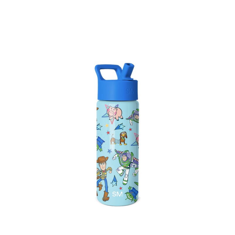 Simple Modern Disney Pixar Kids Water Bottle with Straw Lid 18oz Insulated Stainless Steel Kids Tumbler Spill Proof Toddler Cup for School Girls Boys Summit Buzz and Woody Adventures - Image 2