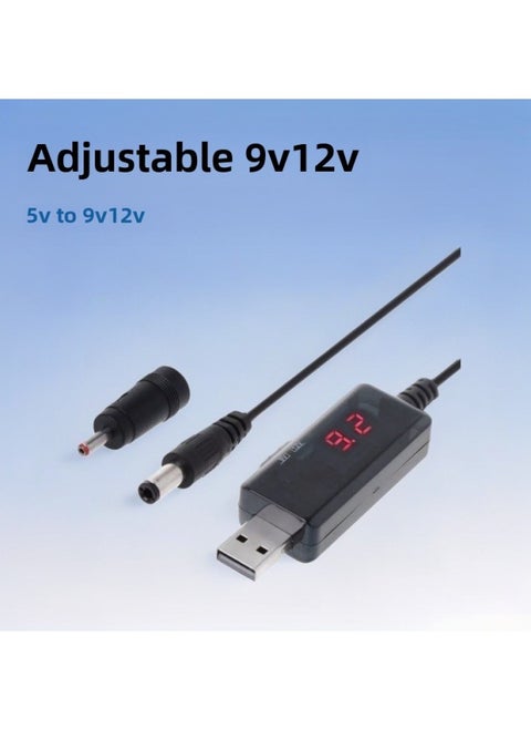 Boost Line 5V To 12V 9V USB Adapter Line Boost Line DC5.5 Charging Line-Colour:Dc5.5*2.1mm12v 9v Digital Display Boost Cable