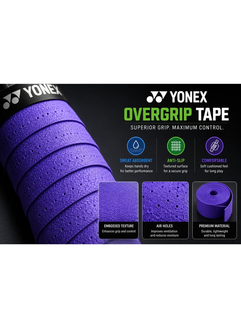 Yonex Overgrip Tape Pack of 60 Pcs Mixed Colors Anti-Slip Sweat Absorbent Grip for Tennis Badminton Squash Rackets - Image 3
