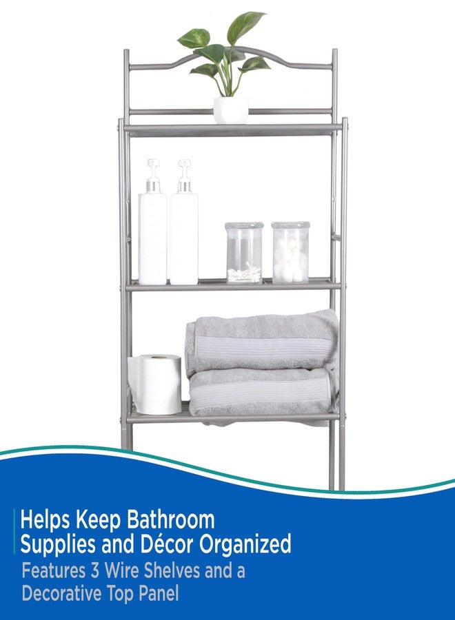 Kenney 3-Tier Bathroom Over Toilet Space Saver Etagere, Polished Pewter - Image 4
