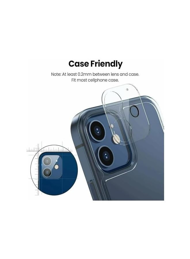 PROMASS Premium 9H Tempered Glass Camera Lens Protector for iPhone 12 (6.1") | Tempered Glass - camera Glass Screen Protector Easy Installation, Scratch-Resistant, Durable Lens Cover with 3 Holes - Image 2