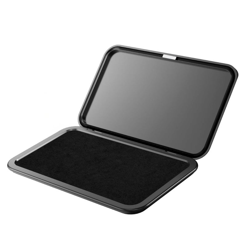 XROUVISAL Fingerprint Ink Pad â€“ Ultra-Black Quick-Dry Washable Ink, Flawless 10,000+ Fingerprints Crisp Impressions, Non-Toxic & Easy Cleanup â€“ Large 6.2" Pad for Banks, Schools, Legal & Law Enforcement Use - Image 1