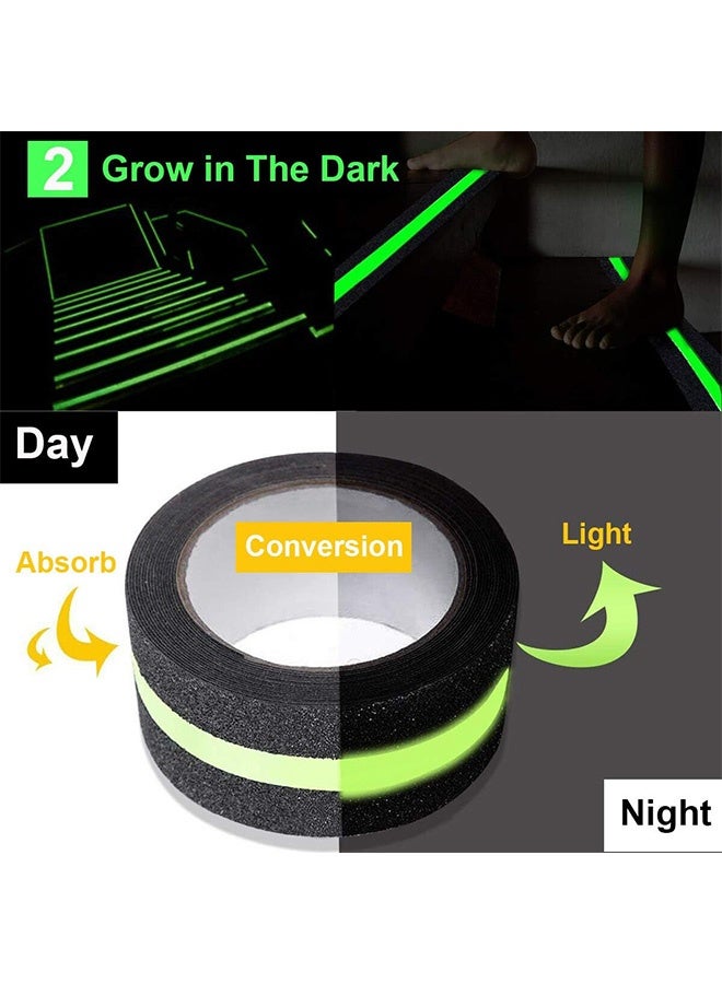 MXN Anti Slip Grip Tape, Anti Skid Tape with Glow in The Dark, Heavy Duty Stair Safety Strips Non Slip Tape for Outdoor or Indoor Steps. - Image 2