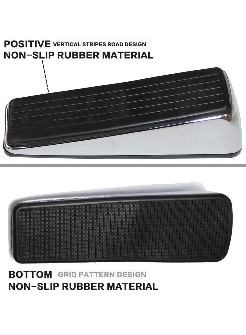 Metal Door Stop, Premium Rubber Heavy Door Stopper, Wedge Stopper, 1Pack, Suitable for Door Clearance of 0.4IN - 1.18IN (12mm-27mm)  - Image 4
